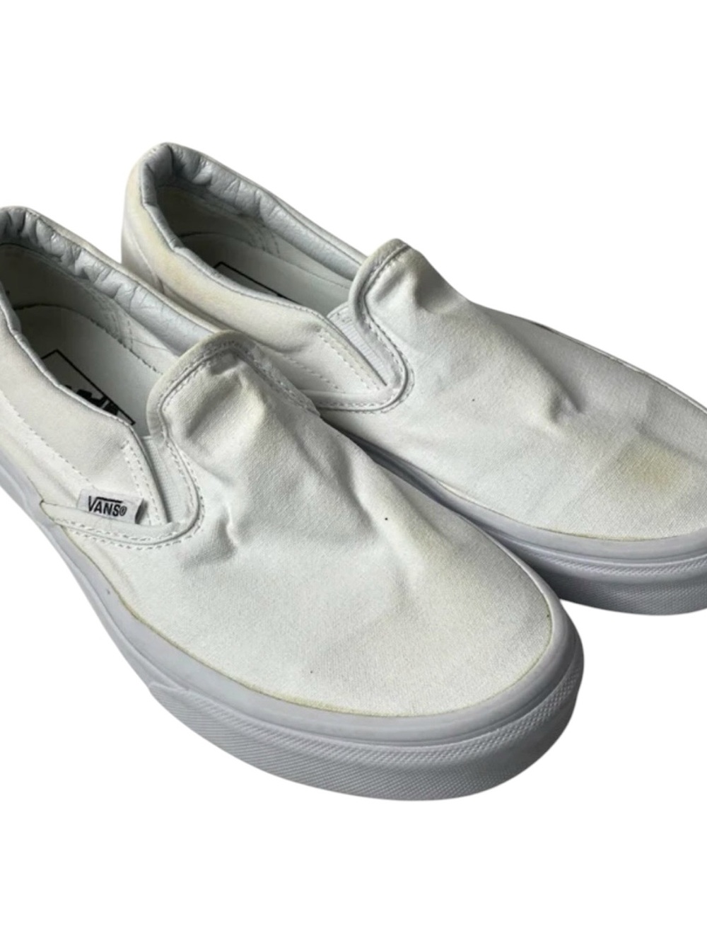 Vans Off The Wall WHITE Skate LOAFERS SLIP ON Shoes MEN'S SZ 7